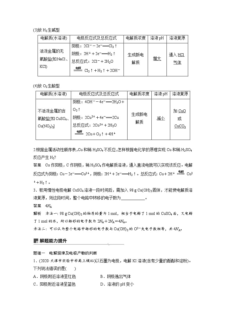 高考化学一轮复习讲练 第6章 第21讲　电解池　金属的电化学腐蚀与防护 (含解析)第3页