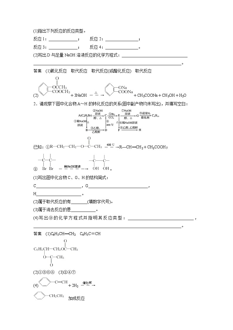 高考化学一轮复习讲练 第11章 专题突破36　常见有机反应类型总结 (含解析)02