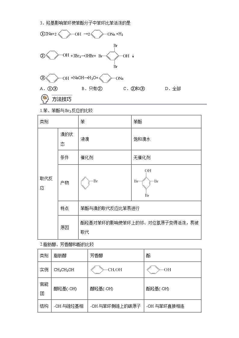 【思维导图】人教版高中化学选修三《3.3酚》同步学习思维导图+学练02