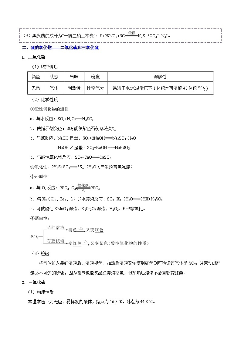 高考化学一轮复习考点过关练习考点20 硫及其重要化合物(含解析)第2页