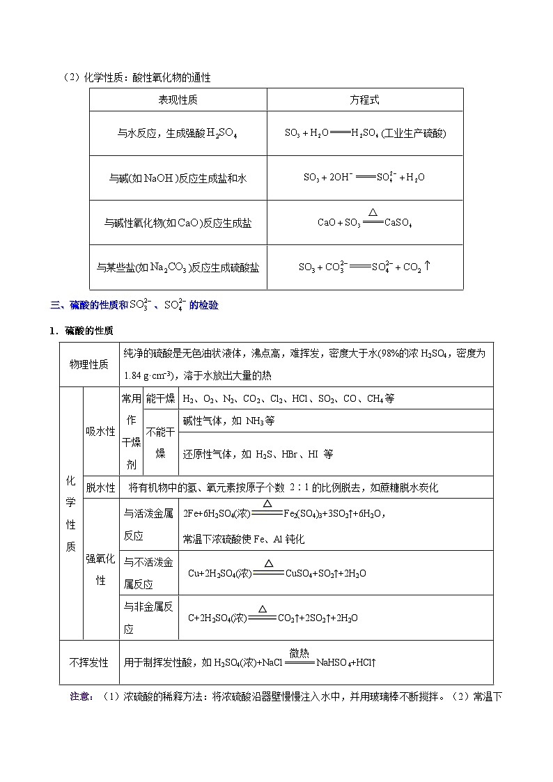 高考化学一轮复习考点过关练习考点20 硫及其重要化合物(含解析)第3页