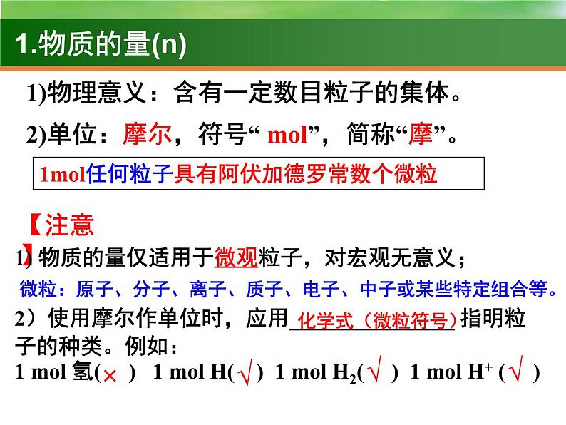 高考化学一轮复习课件1 物质的量 气体摩尔体积（含解析）03