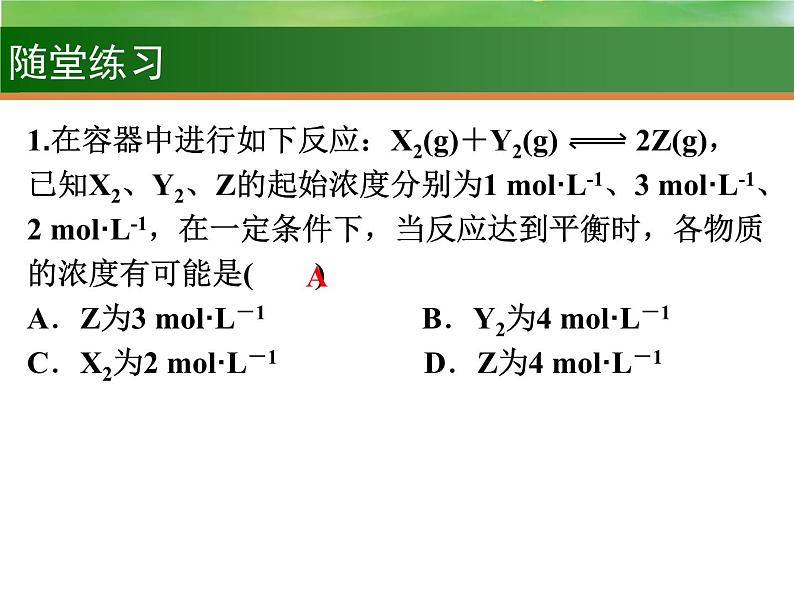 高考化学一轮复习课件18.化学平衡状态和化学平衡常数（含解析）第4页