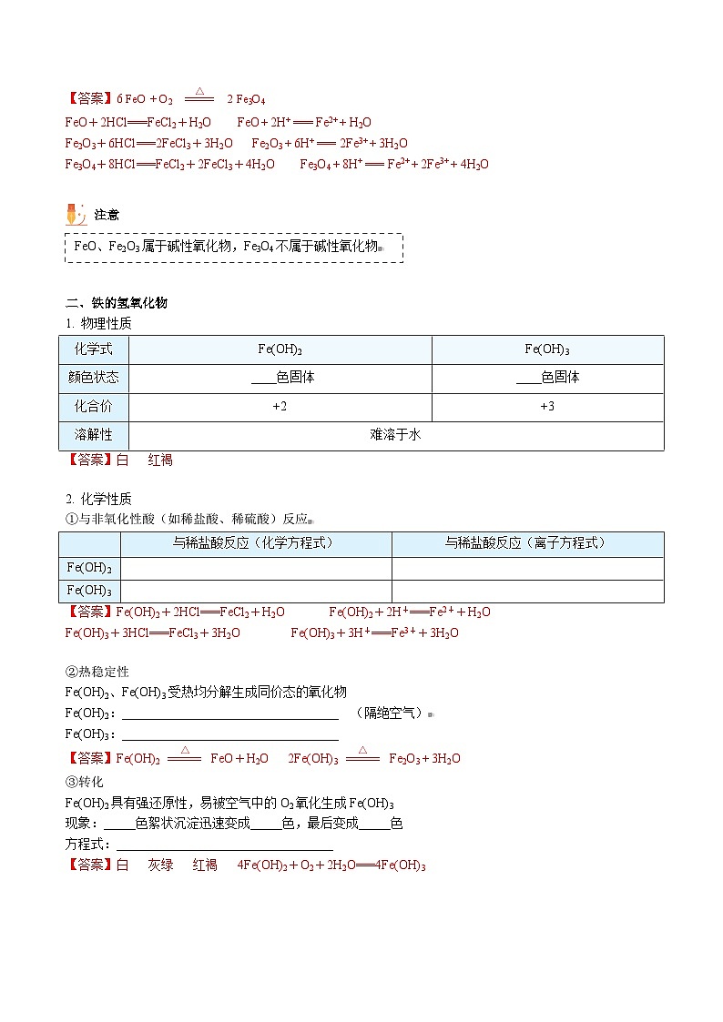 【人教版】化学必修一第21讲 《铁及其化合物》（铁的重要化合物）课件+内嵌视频+讲义02
