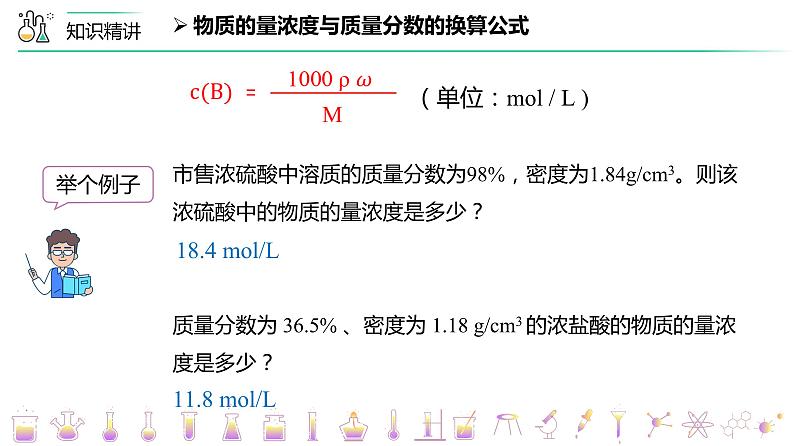 【人教版】化学必修一第17讲 《物质的量》（物质的量浓度）课件+内嵌视频+讲义08