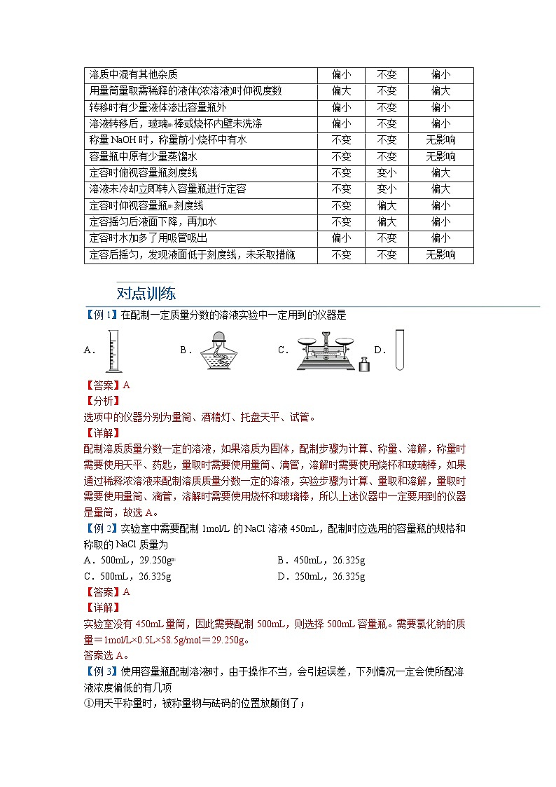 【人教版】化学必修一第18讲 《物质的量》（一定物质的量浓度溶液的配制）课件+内嵌视频+讲义03