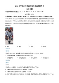 江苏省如皋市2021-2022学年高二学业水平测试合格性考试模拟考试化学（必修）试题（含解析）