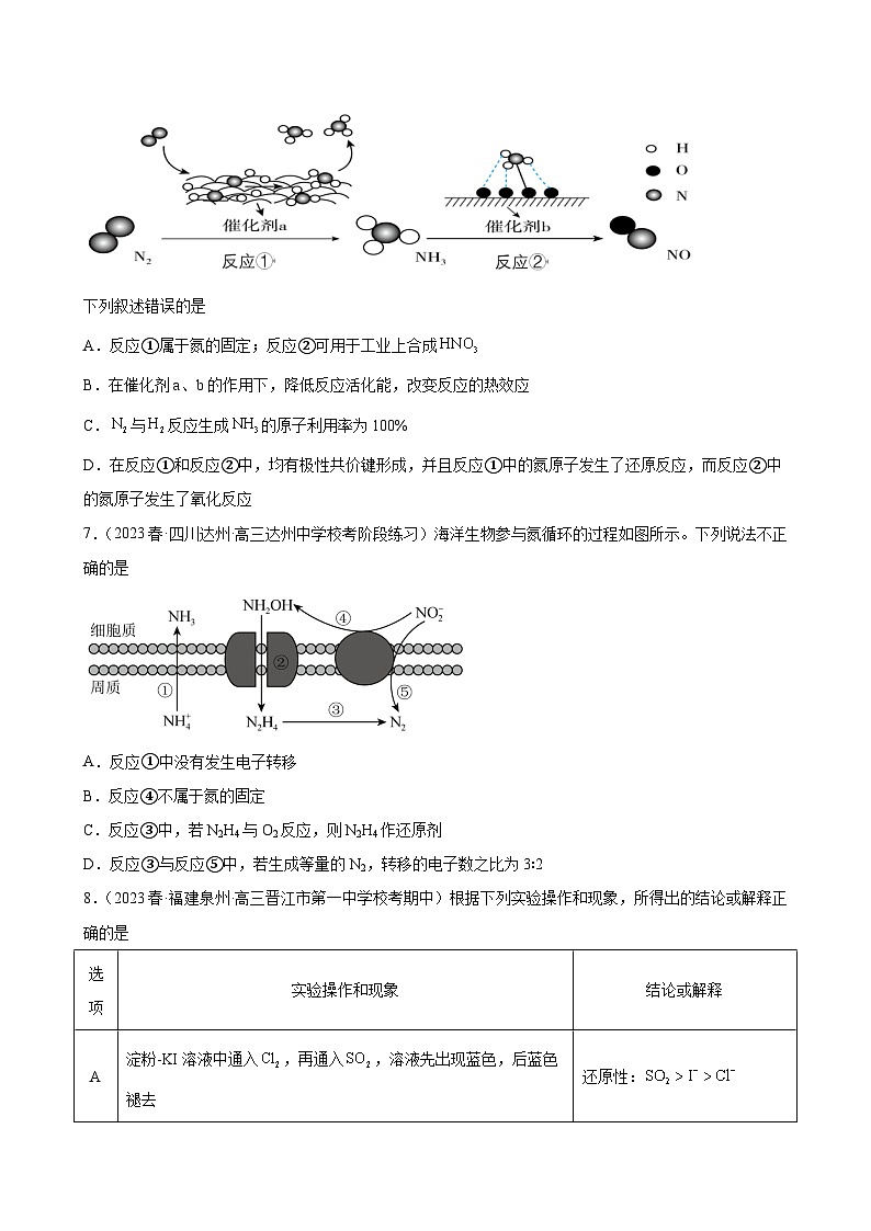 2024届高三新高考化学大一轮专题练习----氮族元素及其化合物03