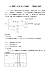 2024届新高考化学第一轮专项训练复习——元素或物质推断题（含解析）