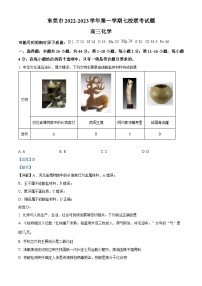 精品解析：广东省东莞市七校2022-2023学年高三上学期11月期中测试化学试题（解析版）