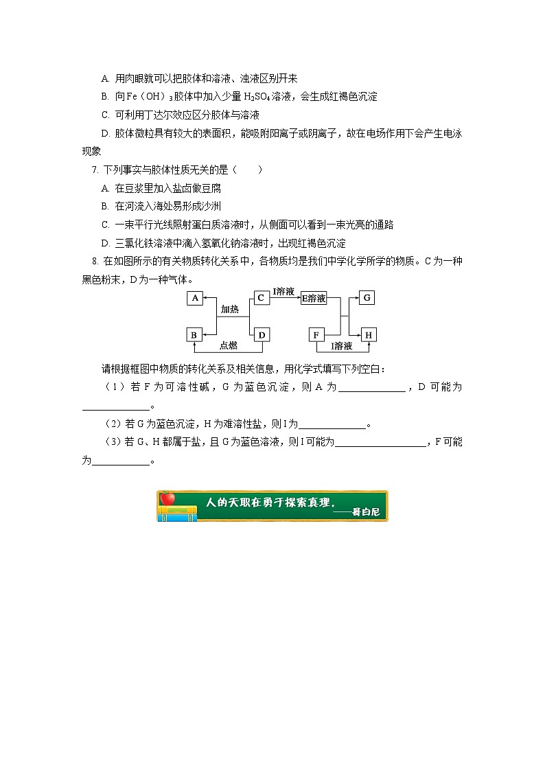 必修1 第一章 第一节 物质的分类及转化同步练习第2页