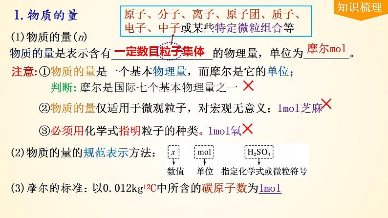 第6讲 物质的量　气体摩尔体积-【精梳精讲】2024年高考化学大一轮精品复习课件（新教材）第7页