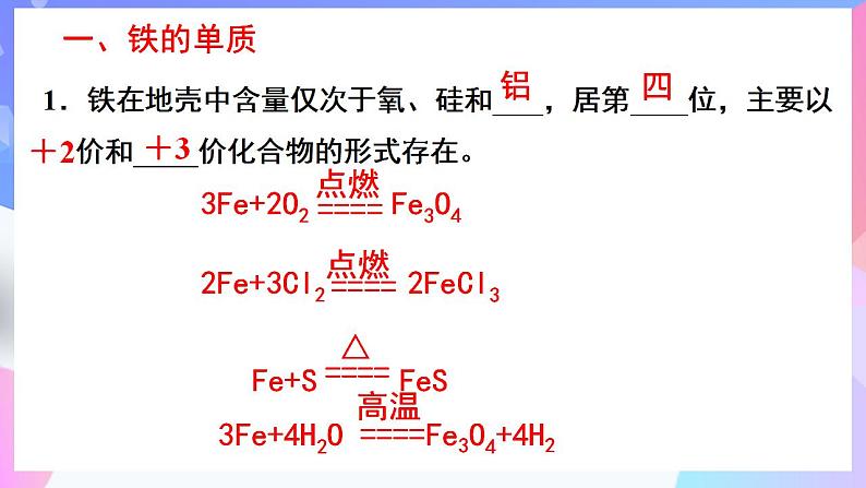 高一化学人教版（2019）必修第一册3 《铁 金属材料》 复习课课件03