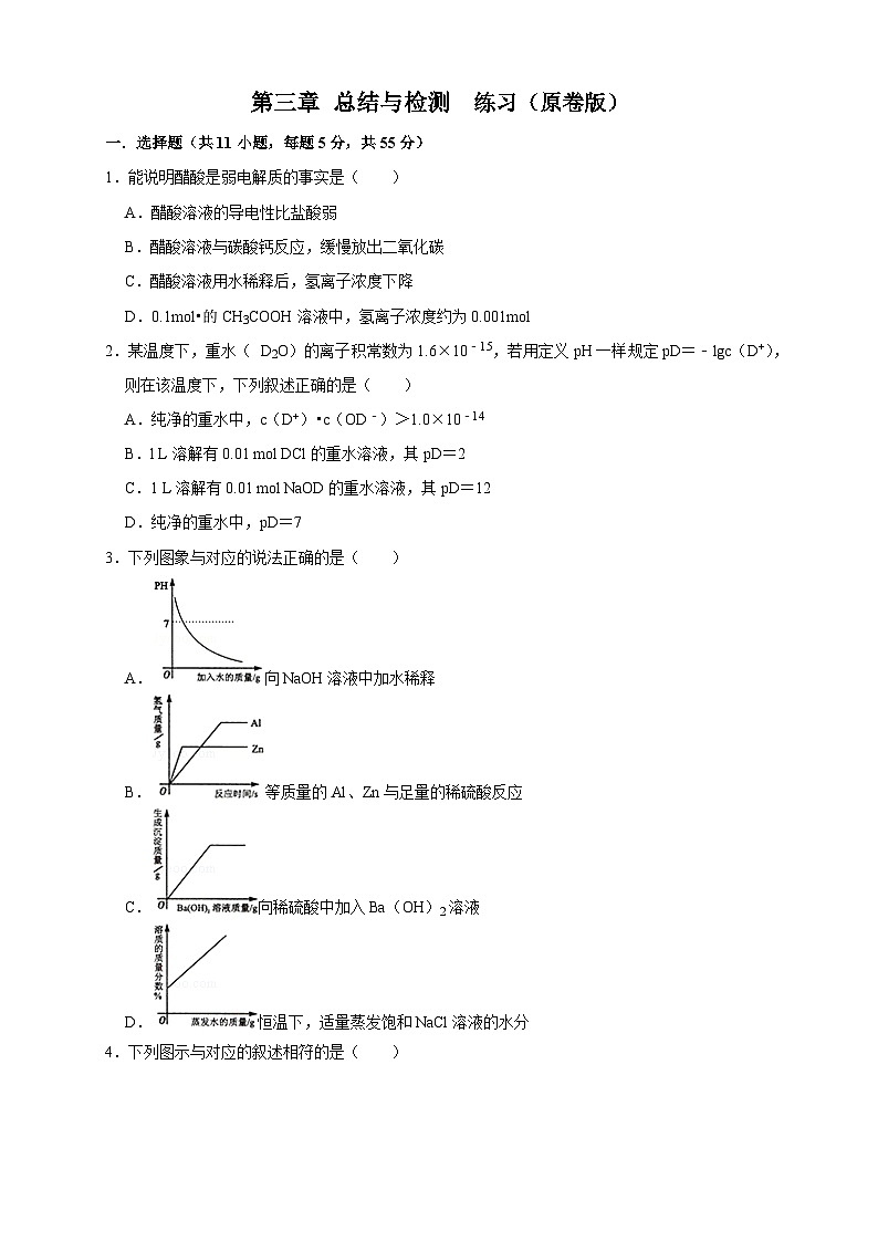 第三章 总结与检测 练习（原卷版）第1页