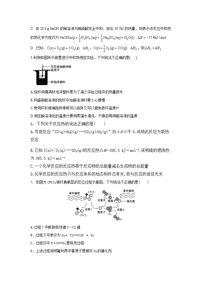 第一章 化学反应的热效应 单元测试（含解析）02