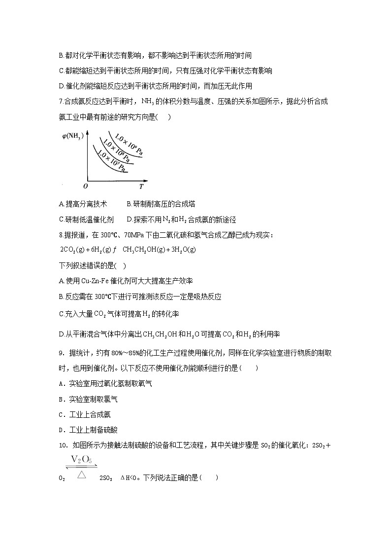 新人教版化学选择性必修一 2.4 化学反应的调控 针对练习（含解析）第2页