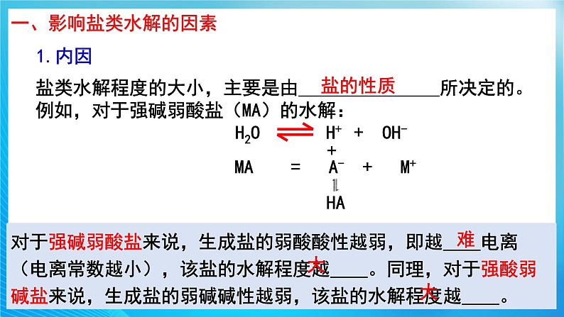 新人教版化学选择性必修一 3.3.2 影响盐类水解的因素及其应用 （课件+教案+练习）05