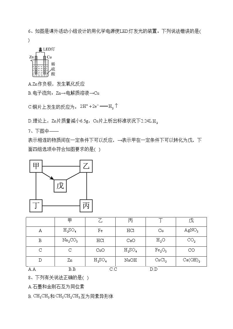 宜丰中学2022-2023学年高一上学期12月月考化学试卷（含答案）第2页