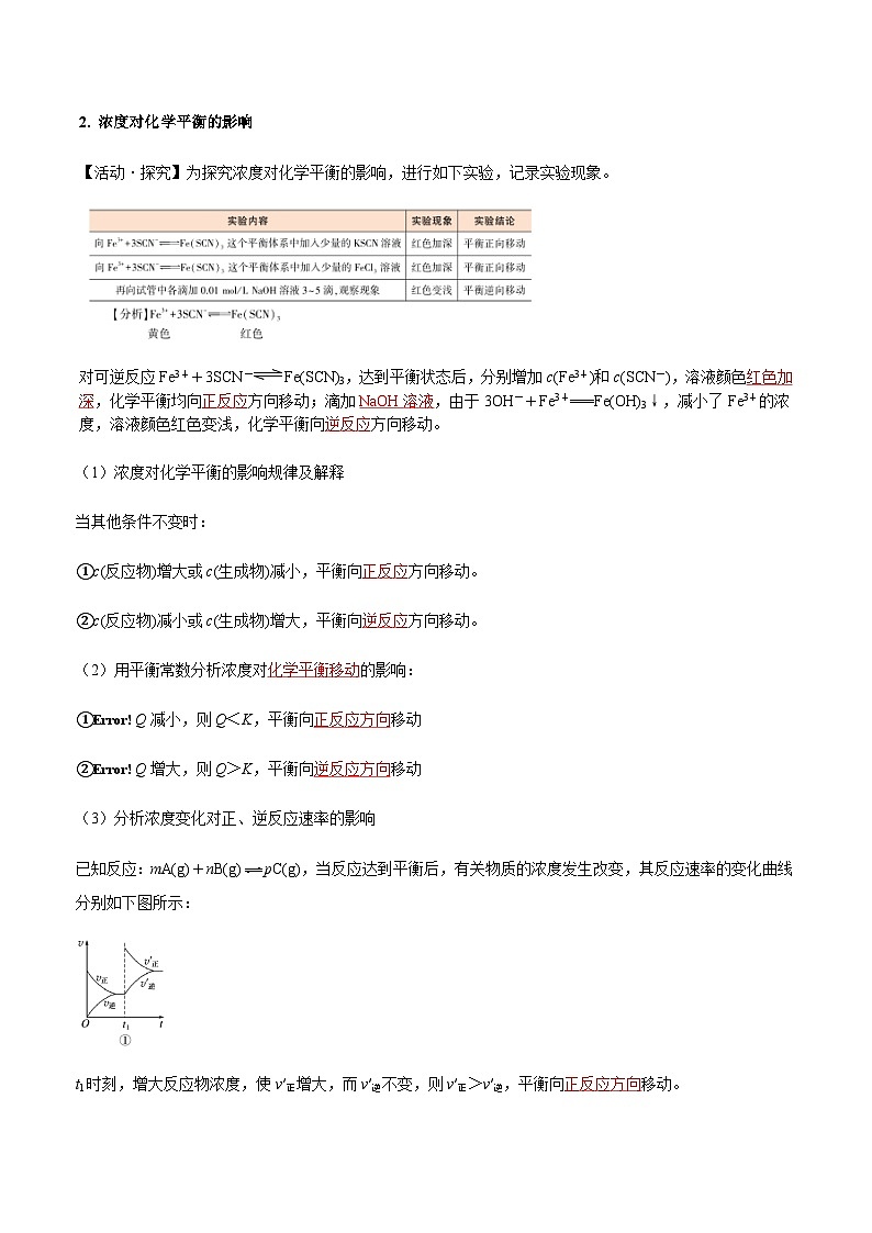 2.2.3 影响化学平衡的因素-2023-2024学年高二化学同步精品讲义+习题（人教版2019选择性必修1）02
