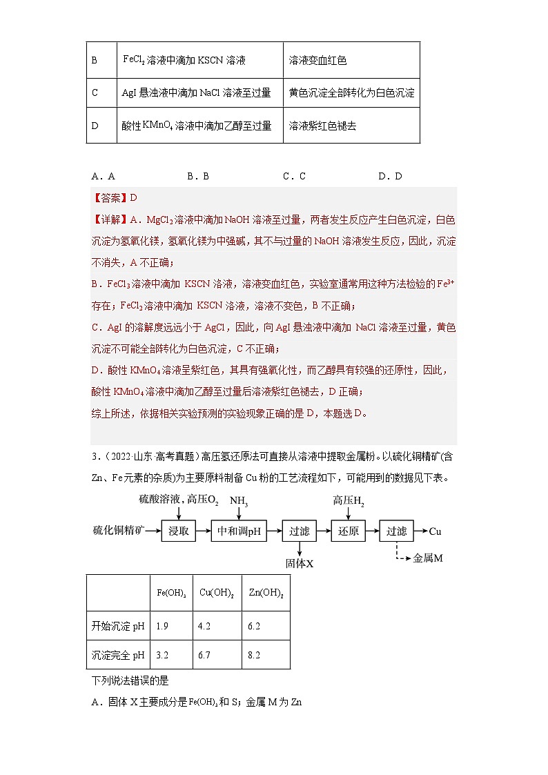 2019-2023年高考化学分类汇编 专题12 铁及其化合物02