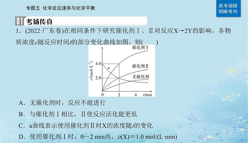 2023高考化学二轮专题复习与测试第一部分专题五化学反应速率与化学平衡课件第2页