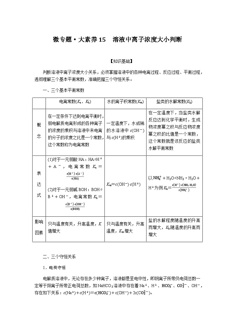 高中化学复习微专题大素养专练含答案15第1页
