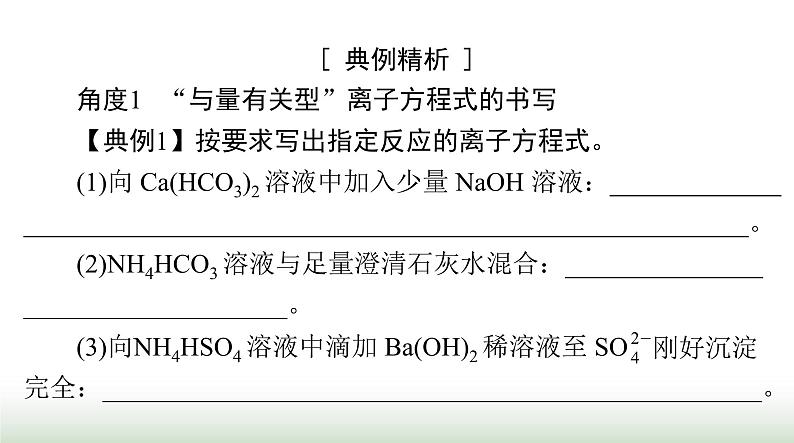 2024年高考化学一轮复习第一章微专题一“用量改变型”和“信息给予型”离子方程式的书写课件06