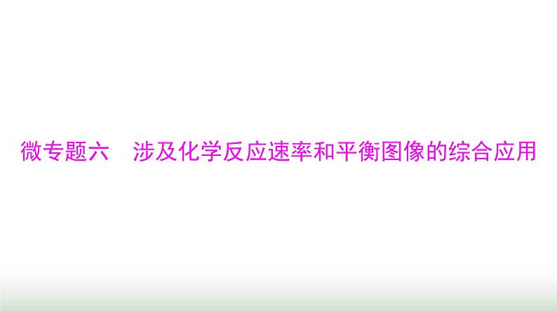 2024年高考化学一轮复习第七章微专题六涉及化学反应速率和平衡图像的综合应用课件第1页