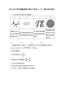 2022-2023学年福建省厦门重点中学高二（下）期末化学试卷（含解析）