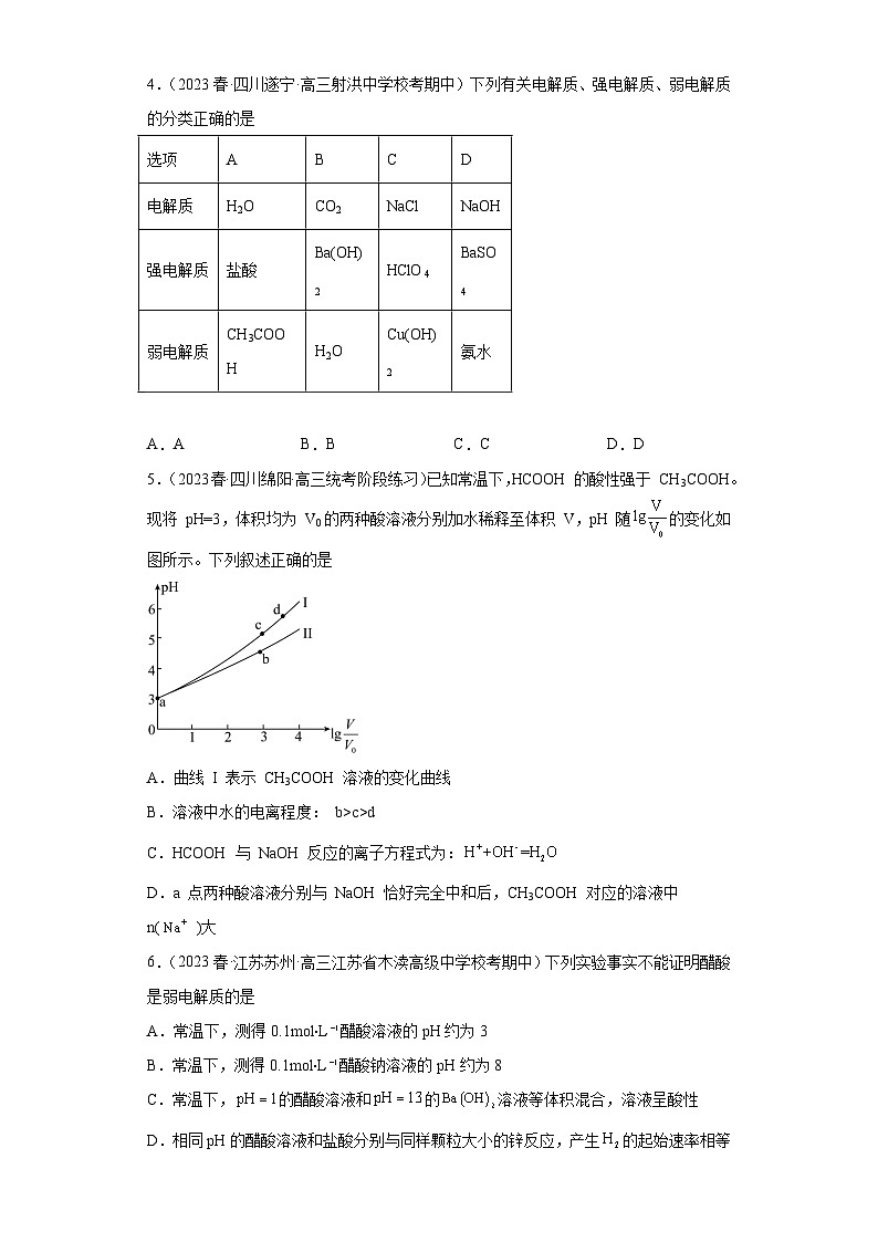 2024届高三新高考化学大一轮专题练习  电离平衡第2页