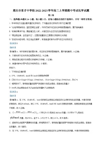 重庆市育才名校2022-2023学年高二上学期期中考试化学试题  Word版含解析