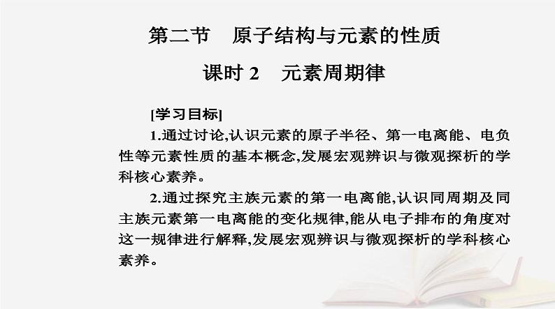 新教材2023高中化学第一章原子结构与性质第二节原子结构与元素的性质课时2元素周期律课件新人教版选择性必修202