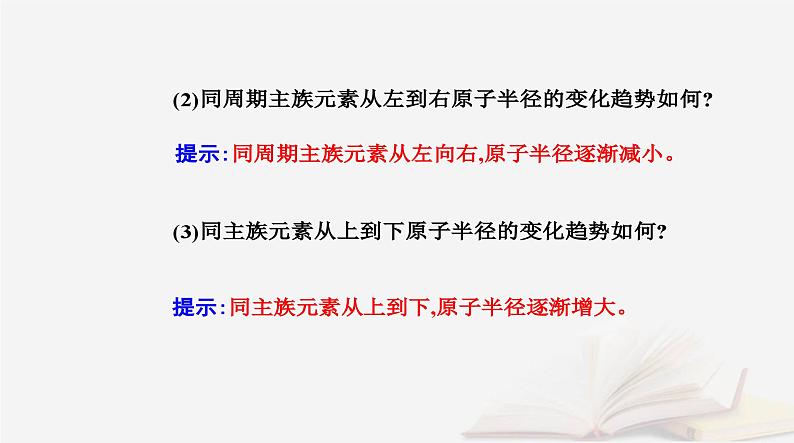 新教材2023高中化学第一章原子结构与性质第二节原子结构与元素的性质课时2元素周期律课件新人教版选择性必修205