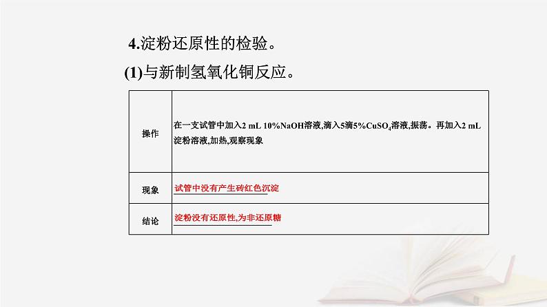 新教材2023高中化学第四章生物大分子实验活动3糖类的性质课件新人教版选择性必修308