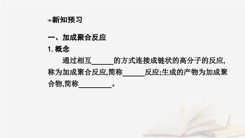 新教材2023高中化学第五章合成高分子第一节合成高分子的基本方法课件新人教版选择性必修304