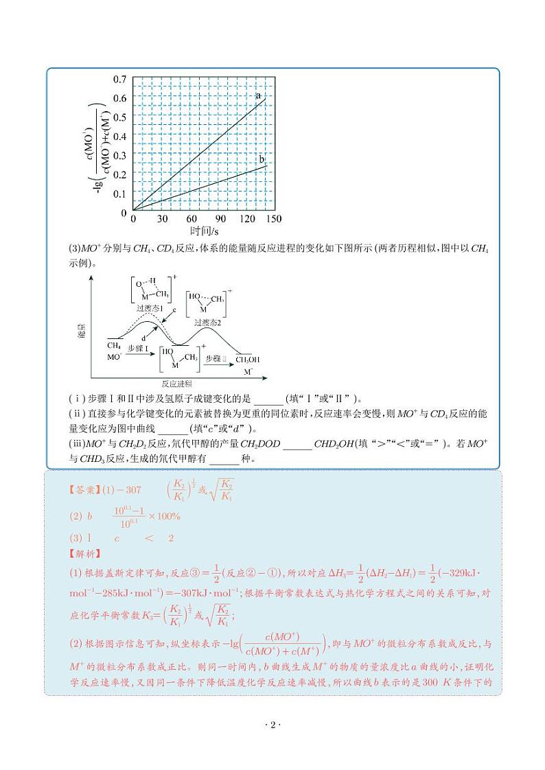 化学反应原理综合题-2023年新高考化学真题题源解密（解析版）02