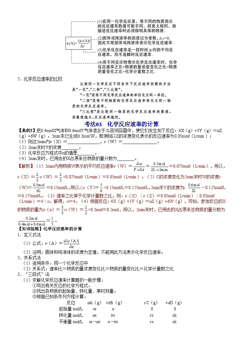 第11讲 化学反应是有历程的　化学反应速率（教师版）-高二化学同步精品讲义（鲁科选择性必修一）第3页