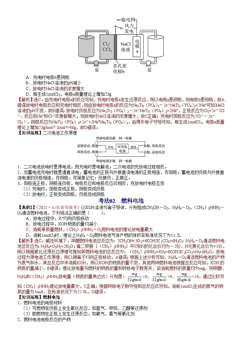 第06讲 化学电源（教师版）-高二化学同步精品讲义（鲁科选择性必修一）第3页