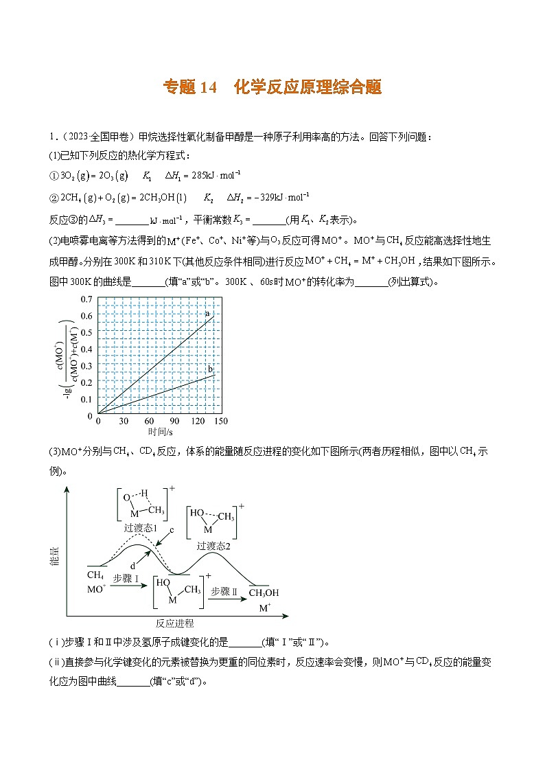 2023年高考真题和模拟题化学分项汇编（全国通用）专题14+化学反应原理综合题-01