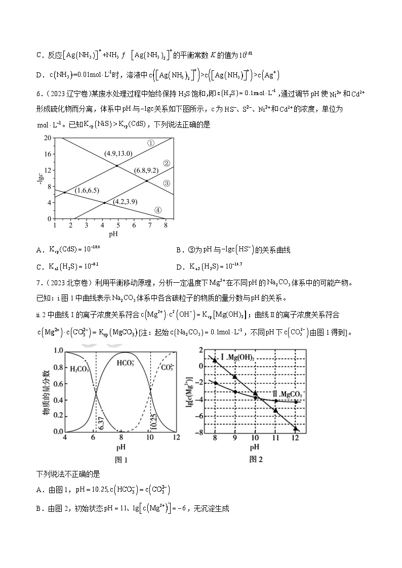 高考化学真题分项汇编（全国通用）五年（2019-2023）专题10+水溶液中的离子反应与平衡03