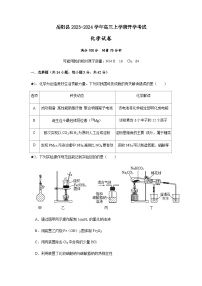 湖南省岳阳县2023-2024学年高三上学期开学考试化学试题（Word版含答案）