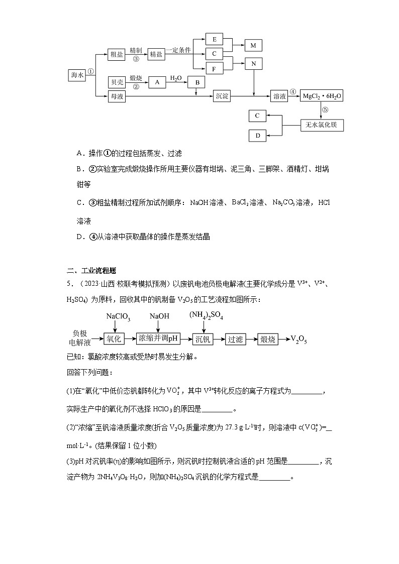 山西高考化学三年（2021-2023）模拟题汇编-23物质的分离和提纯第2页