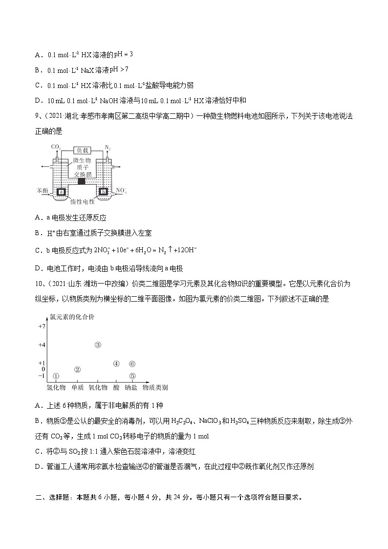 基础卷03-【新高考新题型】2022年高考化学选择题标准化练习20卷（广东专用）（原卷版）第3页