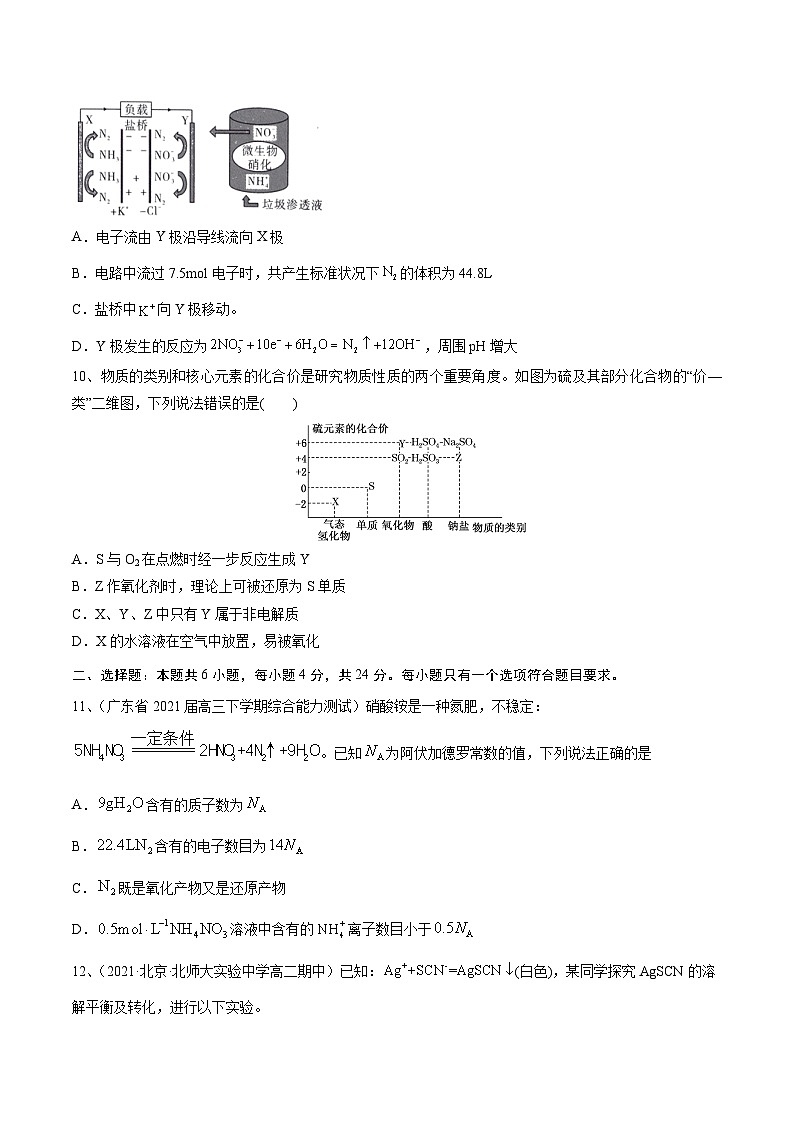 基础卷05-【新高考新题型】2022年高考化学选择题标准化练习20卷（广东专用）（原卷版）第3页