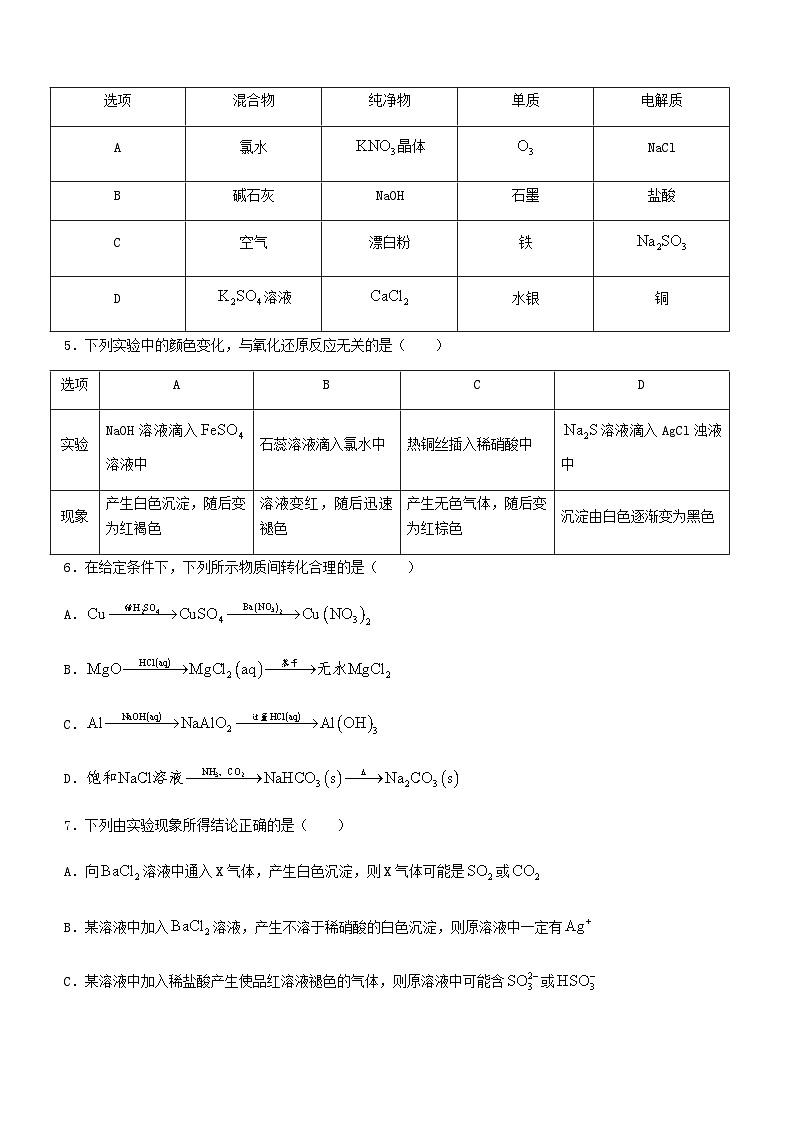 河南省商丘市睢阳区2022-2023学年高二下学期期末考试化学试题（Word版含答案）02