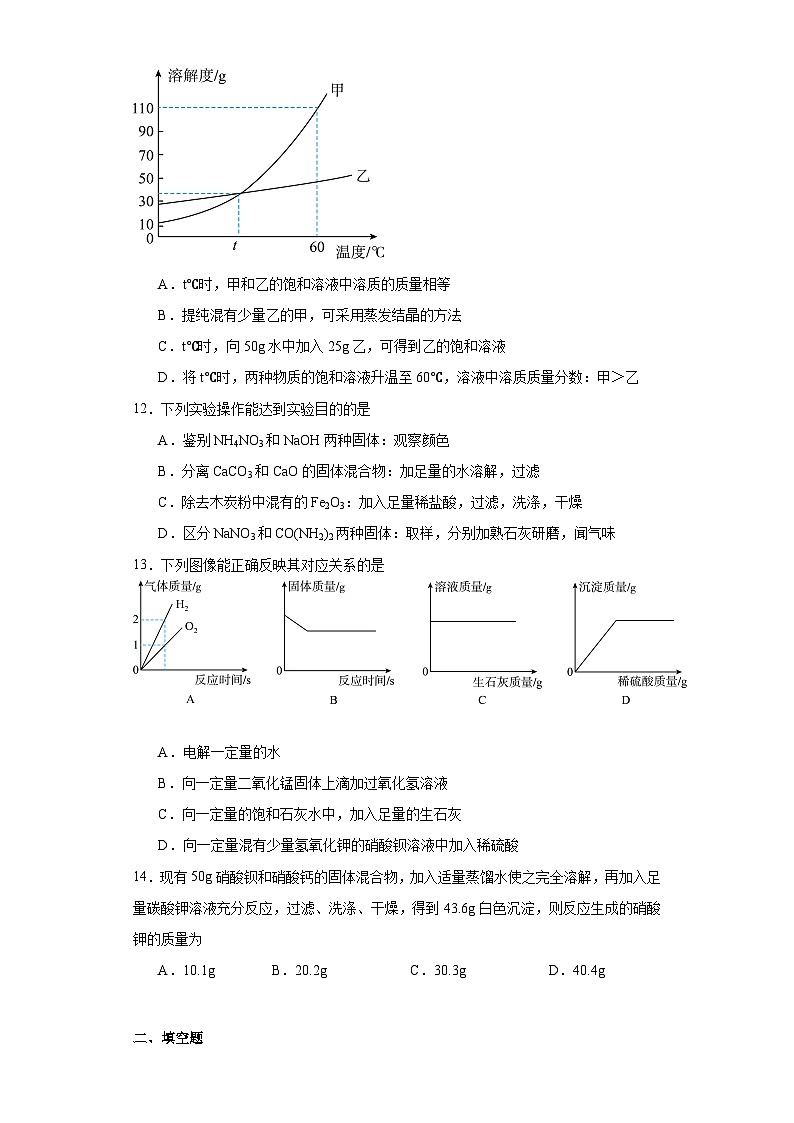 2023年河南省周口市普通高中招生考试考前模拟（天一大联考）化学试题（含解析）03