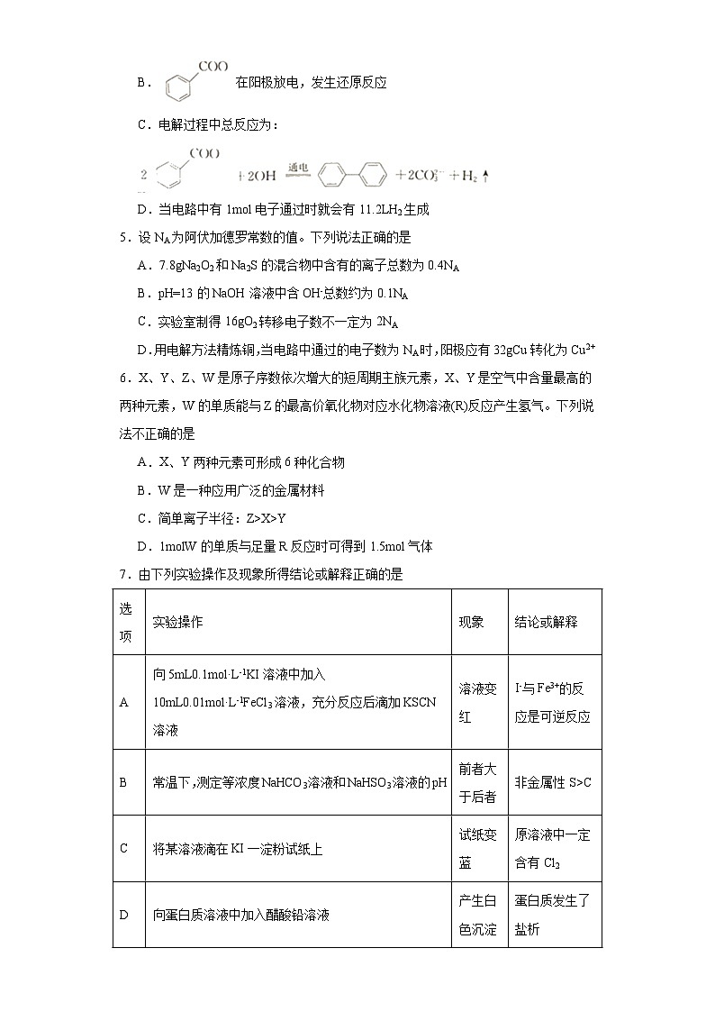 宁夏吴忠市2023届高考模拟联考理科综合化学试题（含解析）02