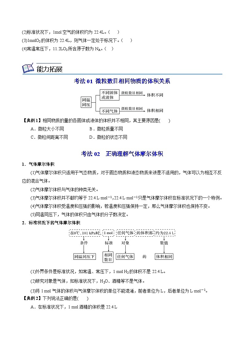 1.2.2 气体摩尔体积（学生版）-高一化学同步讲义（苏教必修第一册 ）第3页