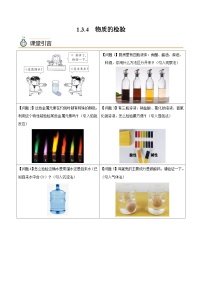 高中化学沪科技版（2020）必修第一册物质的检验优秀达标测试