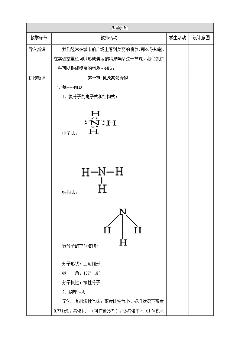 新人教版必修2化学5.2《氮及其化合物》（第二课时）课件+教案02